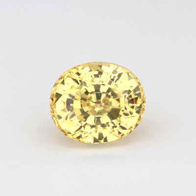 2.10 ct unheated yellow sapphire gemstone with natural brilliance and clarity