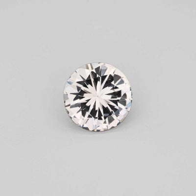 1.27ct unheated1 carat round white Sapphire from Lanka with excellent clarity and brilliance