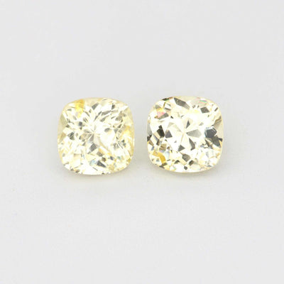 Pair of 1.11 ct unheated natural yellow sapphires with excellent clarity and brilliance