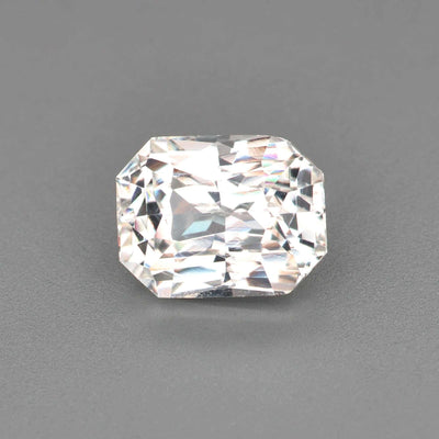 1.13 ct untreated white sapphire gemstone with brilliant clarity and sparkle