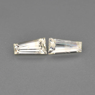 0.87 ctw Tapered Baguette cut Yellow Sapphire ~ matched pair