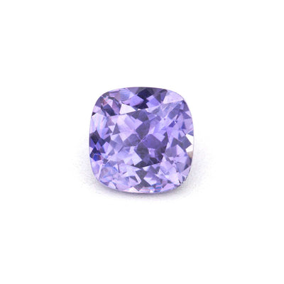 0.46 ct Violet Cushion Sapphire gemstone showcasing natural purple-blue hues and precision cut for brilliance