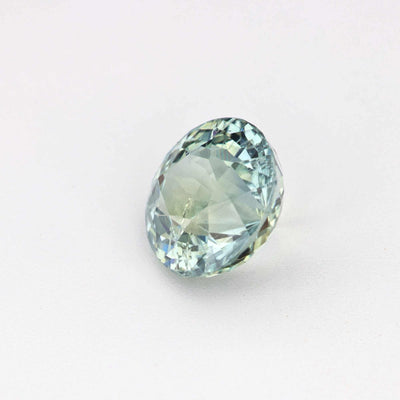 1.70 ct natural unheated light green sapphire gemstone with excellent clarity and brilliant cut