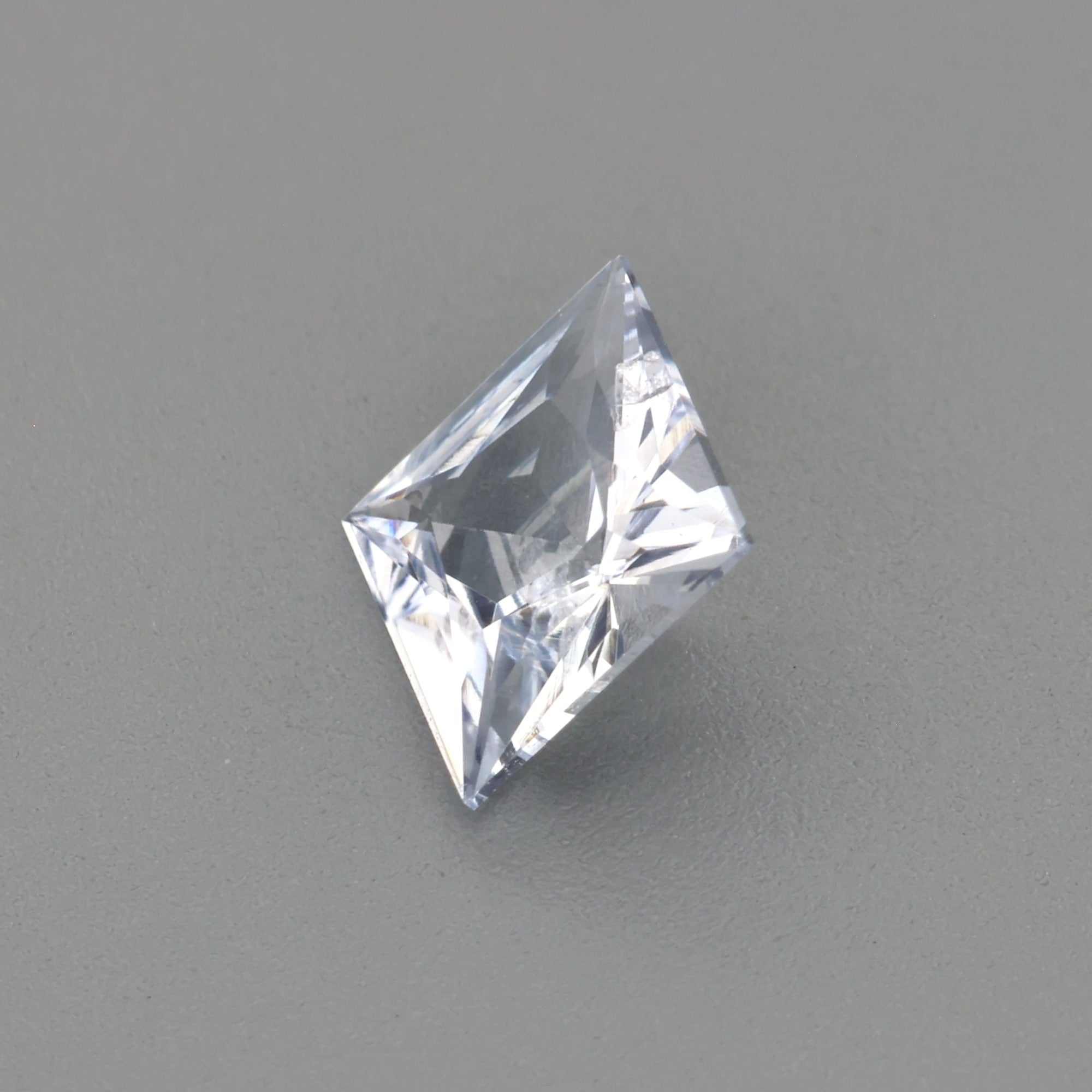 0.33 ct natural white sapphire gemstone with brilliant sparkle, colorless and untreated, diamond alternative