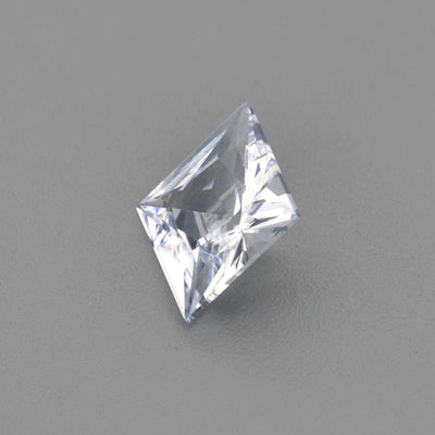 0.33 ct natural Princess cut White Sapphire with brilliant sparkle, diamond alternative, untreated and precision cut