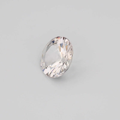 1.27ct unheated 1 carat round white Sapphire gemstone with excellent clarity and brilliance from Sri Lanka