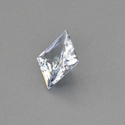 0.61 ct Princess cut White Sapphire with excellent clarity and brilliant sparkle, perfect diamond substitute for elegant jewelry designs