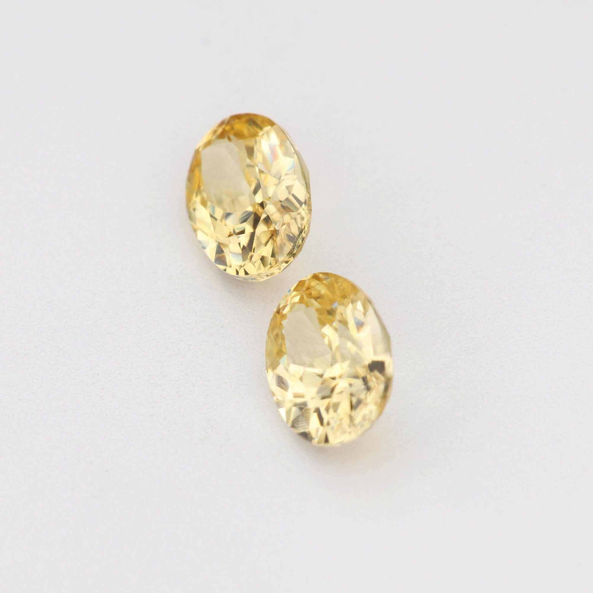 Pair of 1.22 Ct Yellow Zircon pair with brilliant golden sparkle