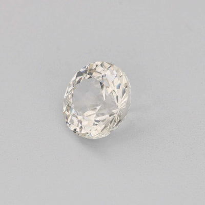0.68ct 5mm round white sapphire gemstone with brilliant sparkle and durable quality