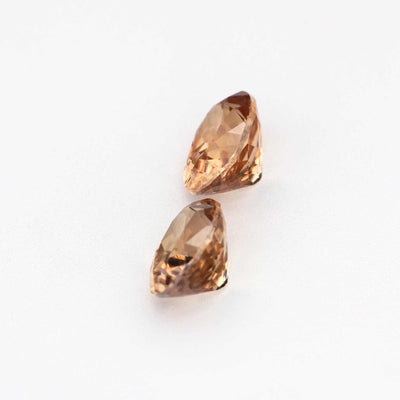 2.24 ct natural brown zircon pair gemstones with golden brown color and excellent brilliance