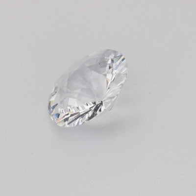1.42 ct white round sapphire gemstone with brilliant cut and high clarity for fine jewelry