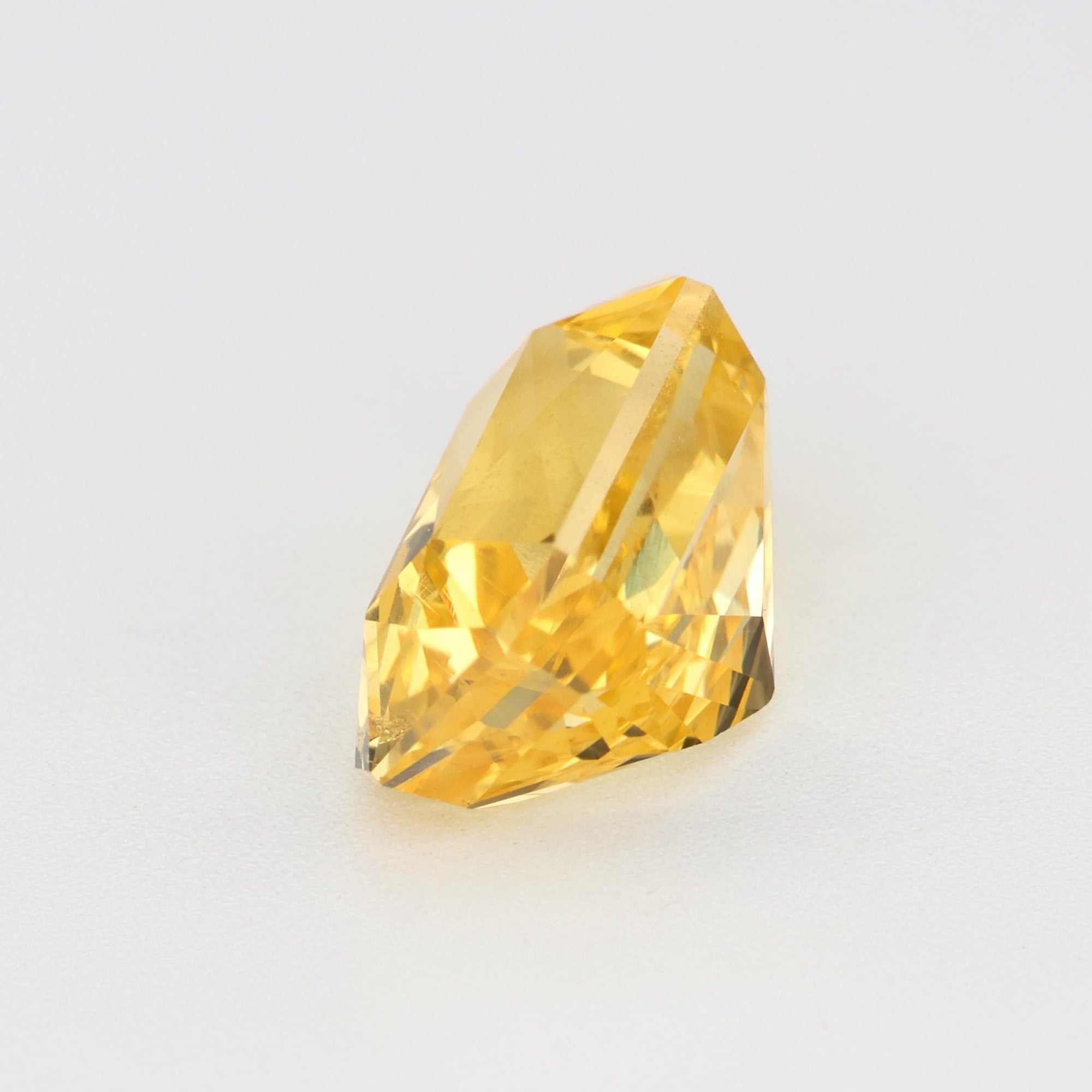 1.82 ct natural untreated vivid yellow sapphire gemstone with excellent clarity and precision cut