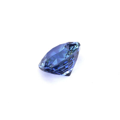 1.62 Ct round-cut blue sapphire gemstone with deep blue hue and excellent brilliance