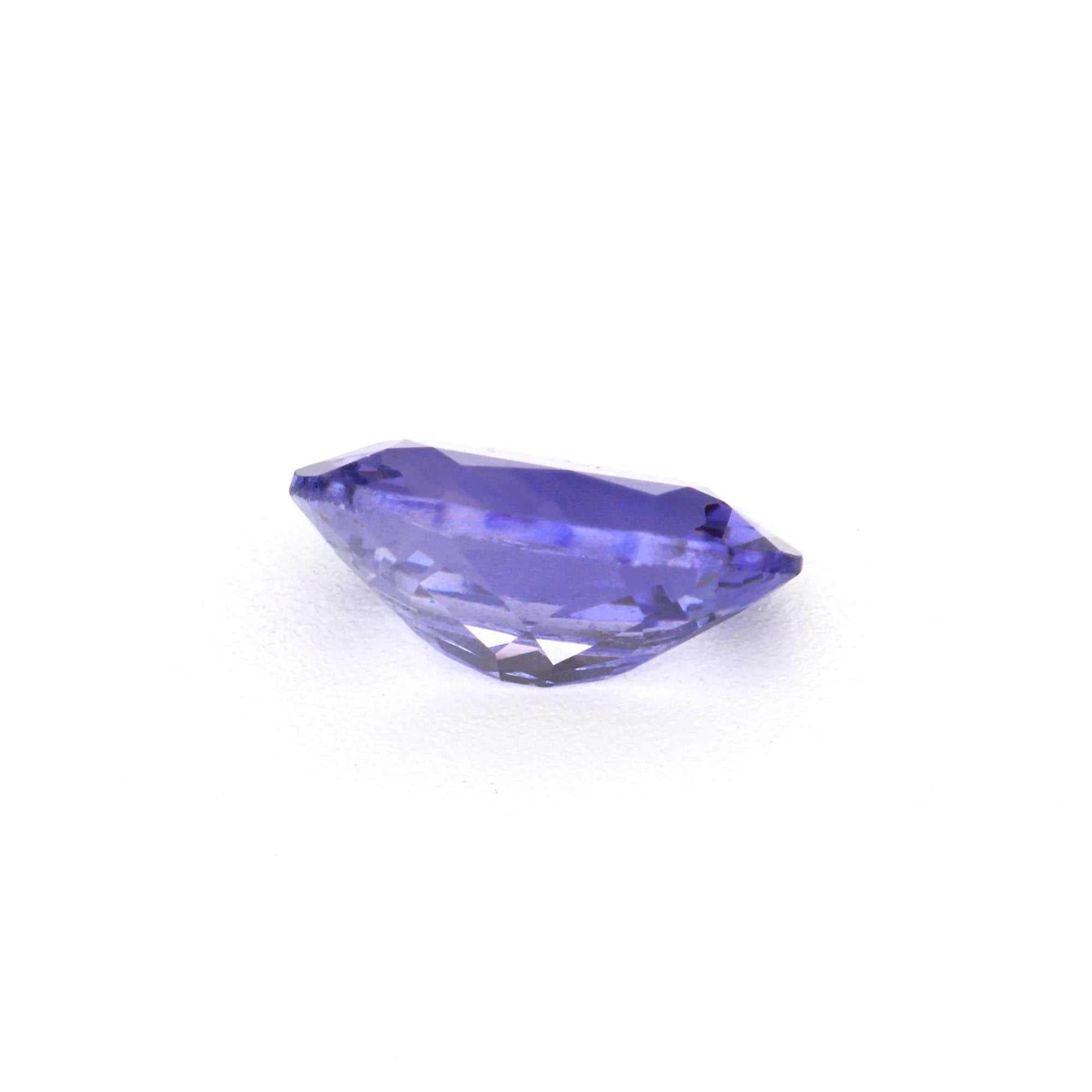 0.50 ct natural unheated purple sapphire gemstone with brilliant cut and rich violet hue