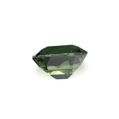 2.086 ct oval green sapphire gemstone with brilliant clarity and rich color from Tanzania