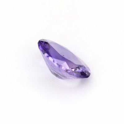 0.83 ct unheated violet sapphire gemstone with deep purple hue and excellent clarity
