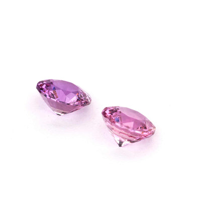 Pair of 1.44 ct natural unheated pink sapphires with excellent clarity and brilliant cut