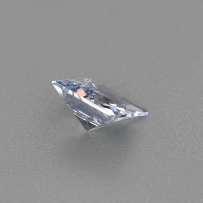 0.33 ct natural Princess cut White Sapphire with brilliant sparkle and diamond-like clarity
