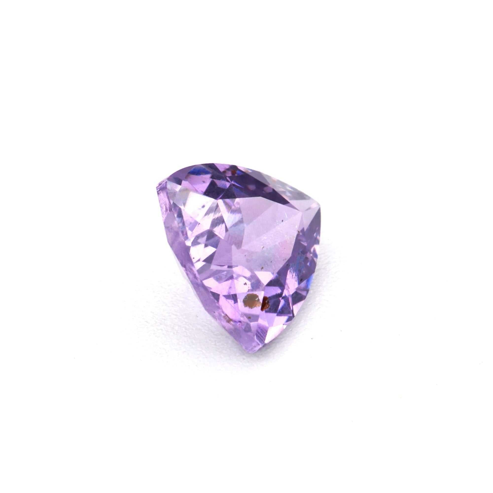 0.42 ct natural unheated Ceylon purple sapphire gemstone with rich velvety hue