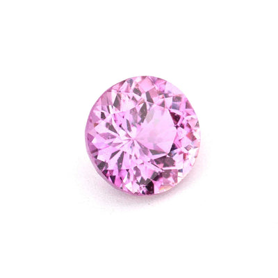 Pink sapphire jewelry round natural Ceylon gem with vibrant hue and high clarity