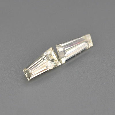 0.87 ctw Tapered Baguette cut Yellow Sapphire ~ matched pair