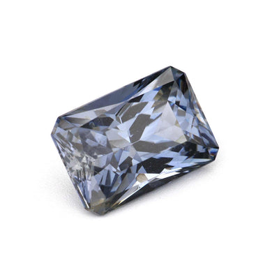 2.65 carat natural bluish gray Blue Spinel gemstone with excellent clarity and precision cut sparkle