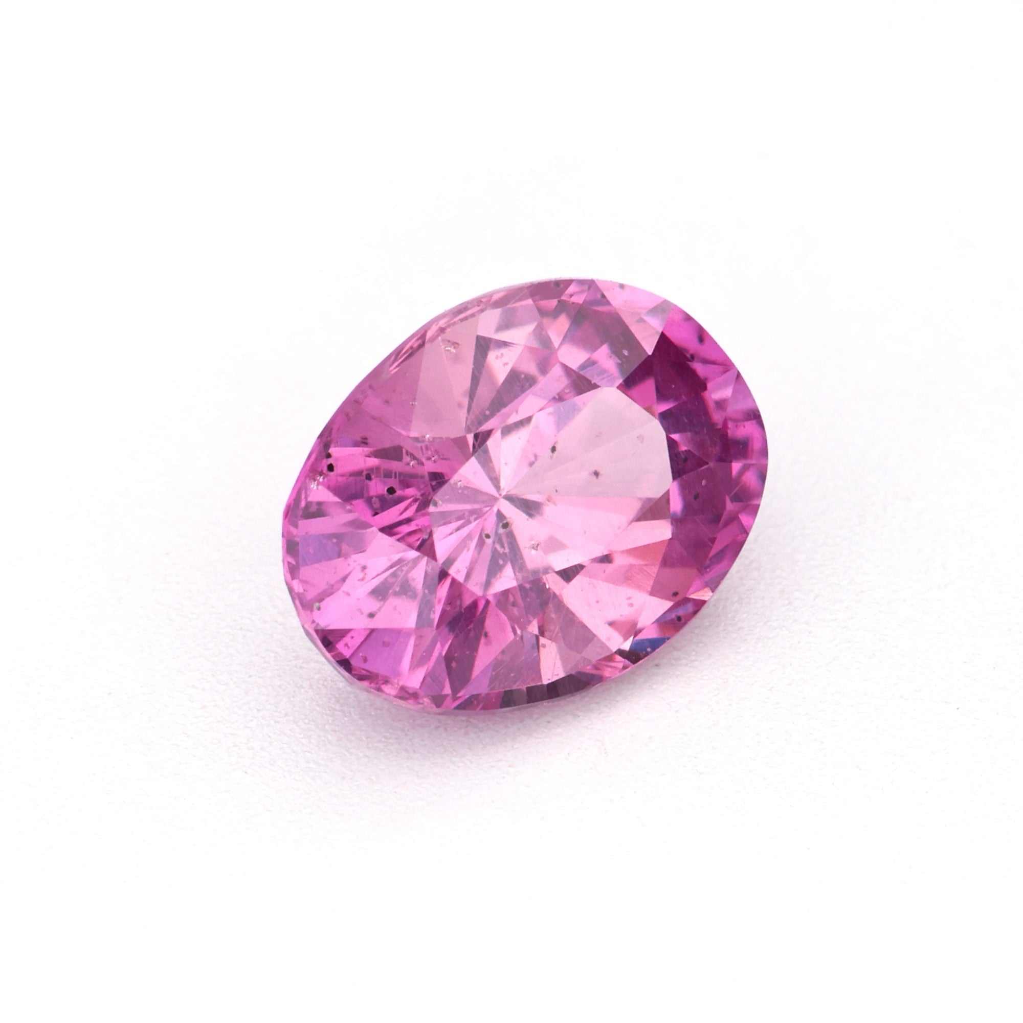1.05 ct Natural Ceylon Pink Sapphire with soft pink hue and excellent clarity, untreated and precision cut gemstone from Sri Lanka