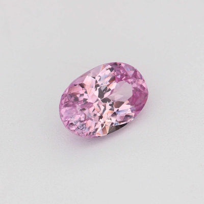 0.57 ct natural untreated pink sapphire gemstone with soft pink hue and excellent clarity