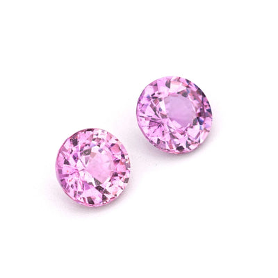 Pair of 1.44 ct unheated natural pink sapphires with excellent clarity and brilliance