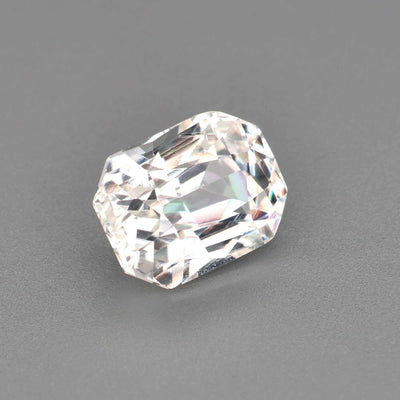 1.13 carat untreated white sapphire gemstone with brilliant clarity and sparkle