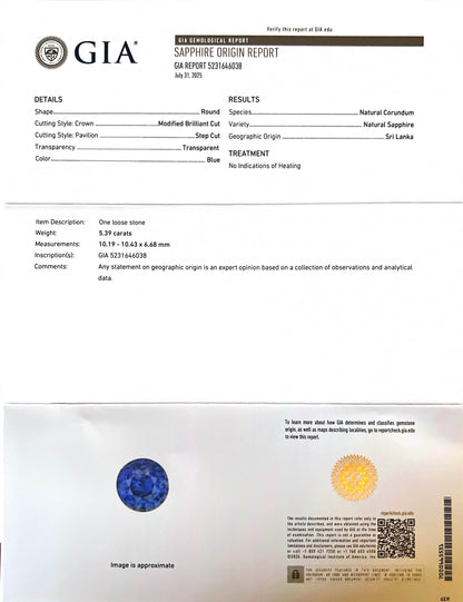 5.39 Color Change Blue Sapphire ~ Unheated ~ GIA