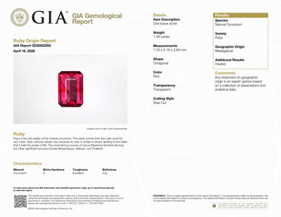 1.09 carat deep red ruby gemstone with excellent clarity and brilliance for custom jewelry