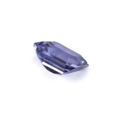 1.10 ct emerald cut unheated violet sapphire gemstone