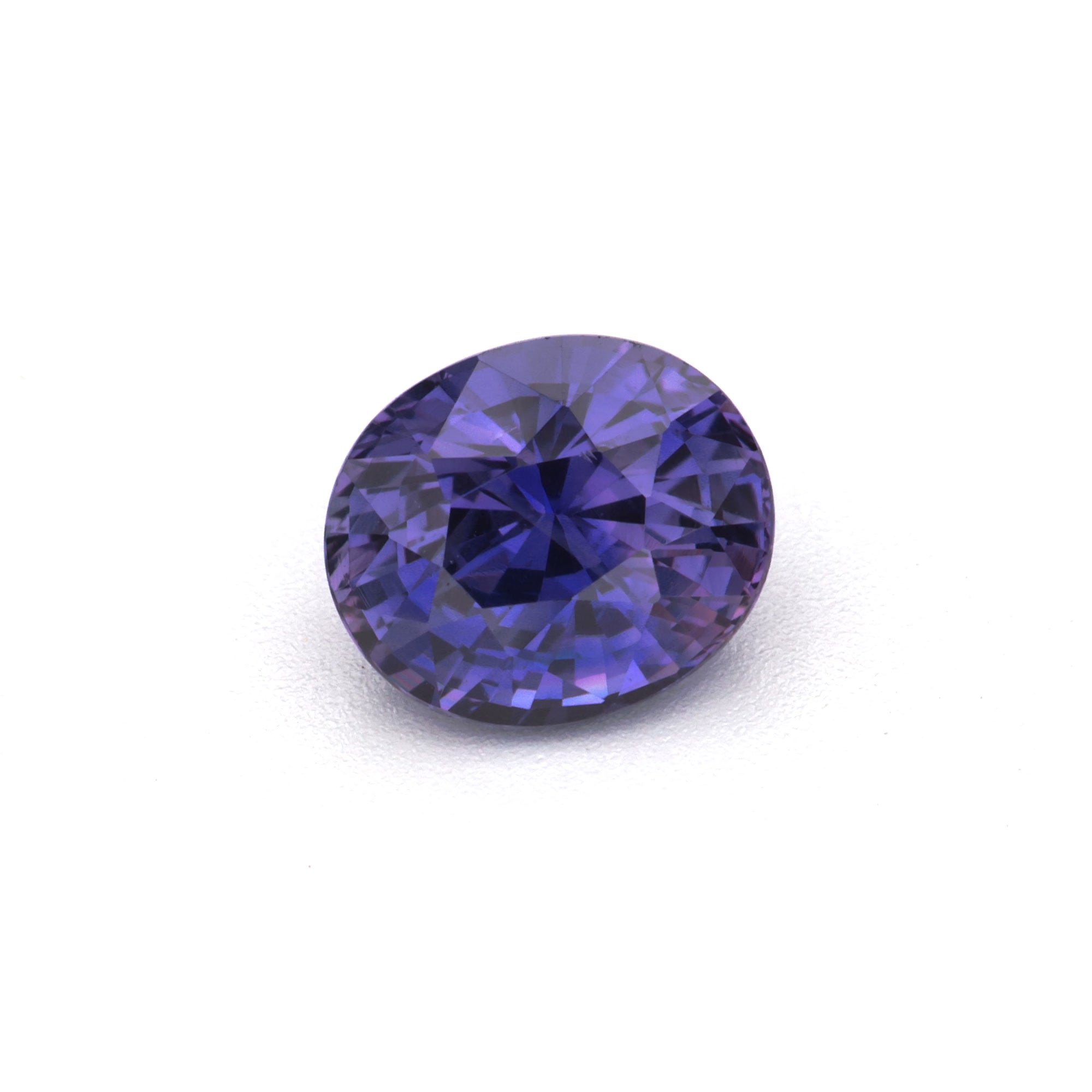 1.20 ct Oval Purple Sapphire, natural unheated gemstone from Sri Lanka, showcasing brilliant purple color and elegant shape.