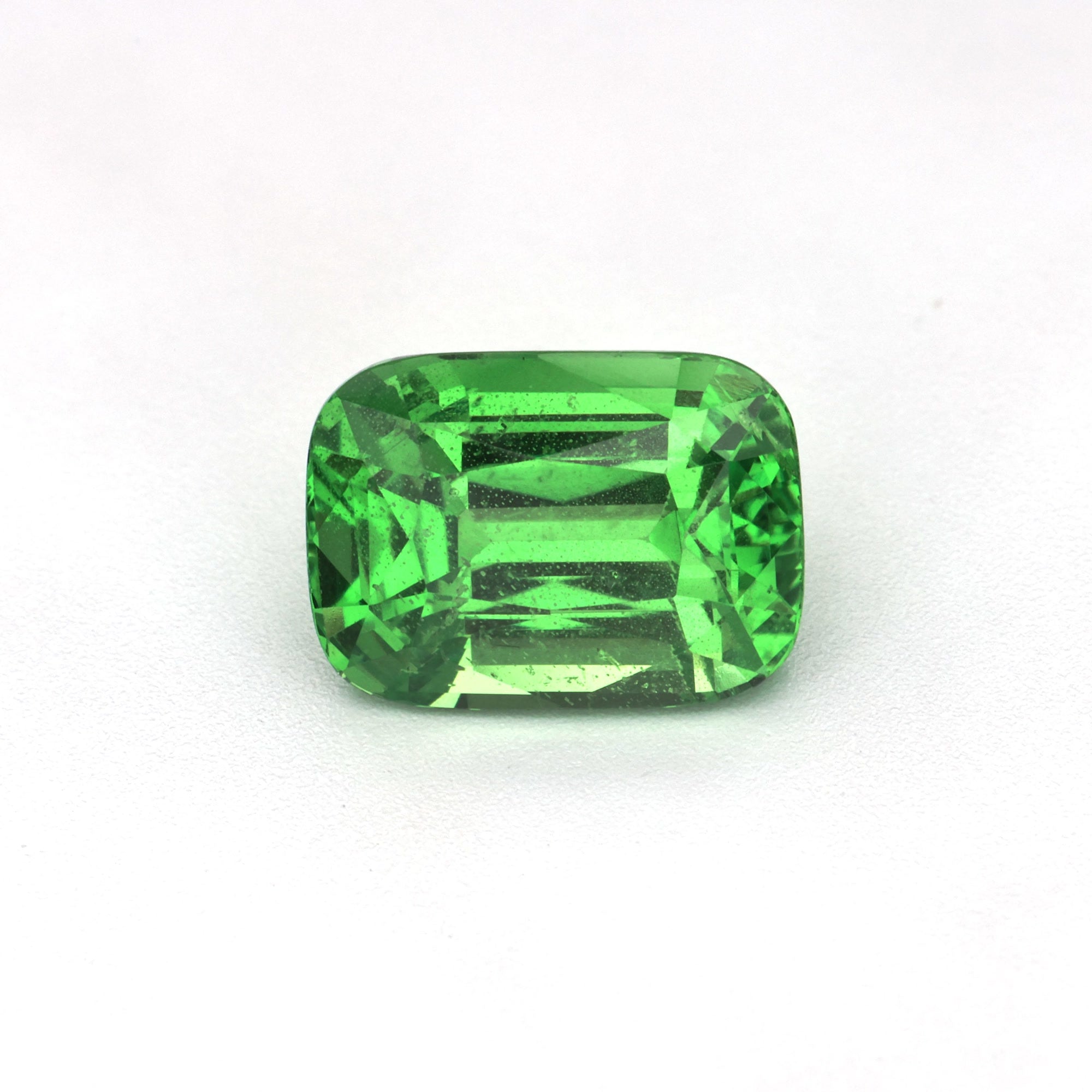 1.86 ct Cushion Tsavorite garnet, untreated gemstone with GIA Report #1242032119, vivid yellowish-green color.