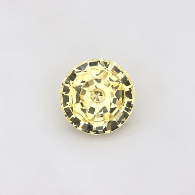 1.44 ct unheated yellow Ceylon sapphire, round cut, GIA certified