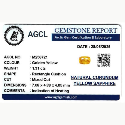 1.31 ct Golden Yellow Sapphire