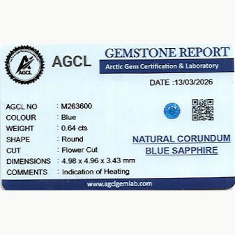 0.64 Ct Blue Sapphire