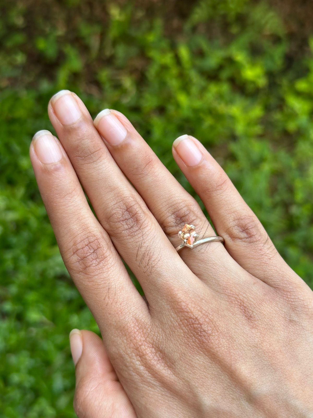 0.79 ct Peach Sapphire ~ unheated