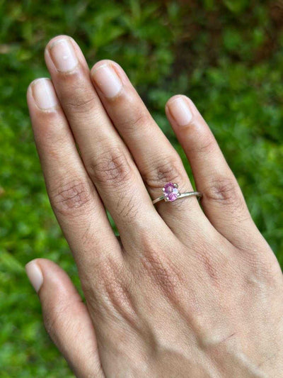1.05 ct Natural untreated Ceylon pink sapphire gemstone with soft pink hue and excellent clarity
