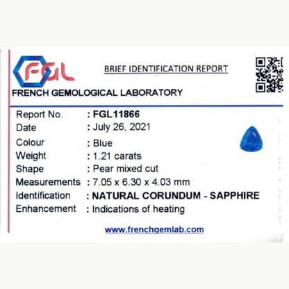 1.21 ct Blue Sapphire