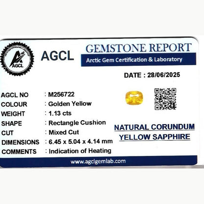 1.13 ct Golden Yellow Sapphire