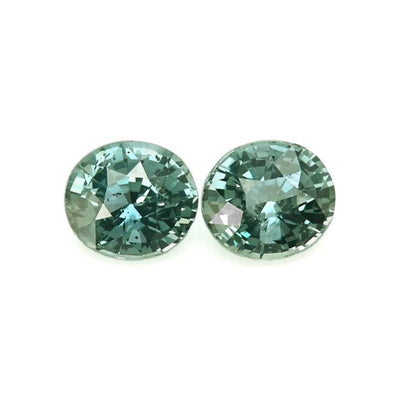 Pair of 1.50 ctw natural untreated teal sapphires with excellent clarity and brilliance