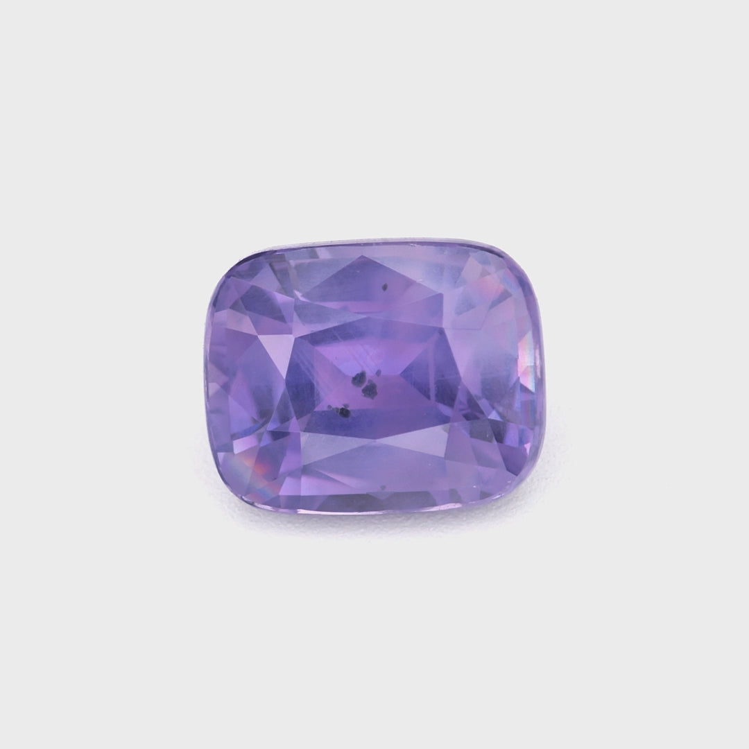 Load video: 1.29ct Violet Sapphire ~ Unheated