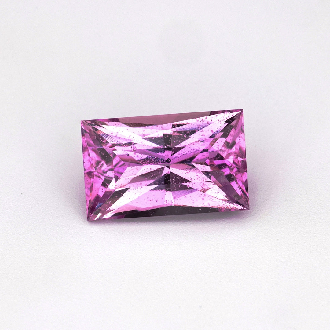 1.45 ct Baguette Radiant Pink Sapphire video showing unheated natural color and brilliance