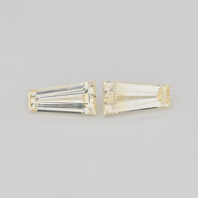 0.74 ctw Tapered Baguette Yellow Sapphire Matched Pair — Unheated
