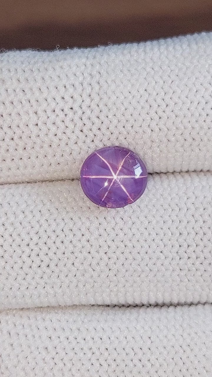 3.26 ct Purple Star Sapphire ~ Untreated