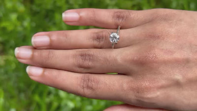 1.30 ct natural white sapphire video showing sparkle under light