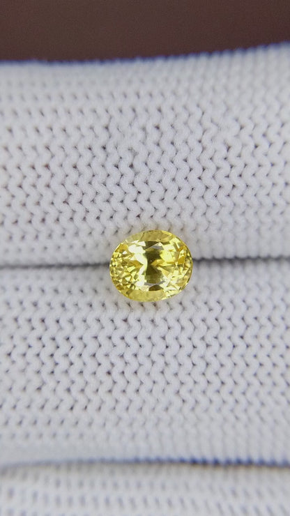 1.71 ct Yellow Sapphire ~ Untreated