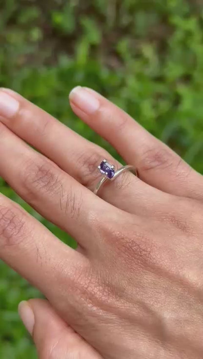 0.69 ct Purple Sapphire ~ unheated